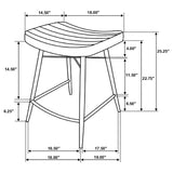Bayu Leather Upholstered Counter Stool Espresso (Set of 2) - Tampa Furniture Outlet