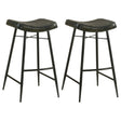 Tampa Furniture Outlet - Coaster - Bayu Leather Upholstered Bar Stool Espresso (Set of 2) - 109259