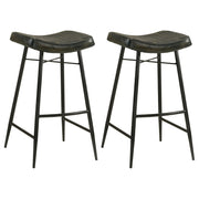 Tampa Furniture Outlet - Coaster - Bayu Leather Upholstered Bar Stool Espresso (Set of 2) - 109259