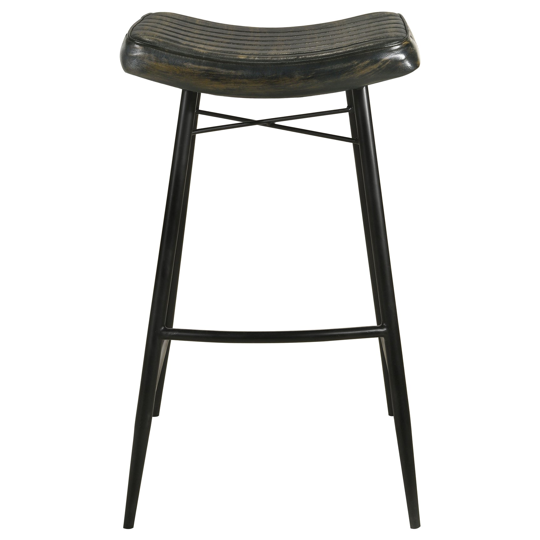 Bayu Leather Upholstered Bar Stool Espresso (Set of 2) - Tampa Furniture Outlet