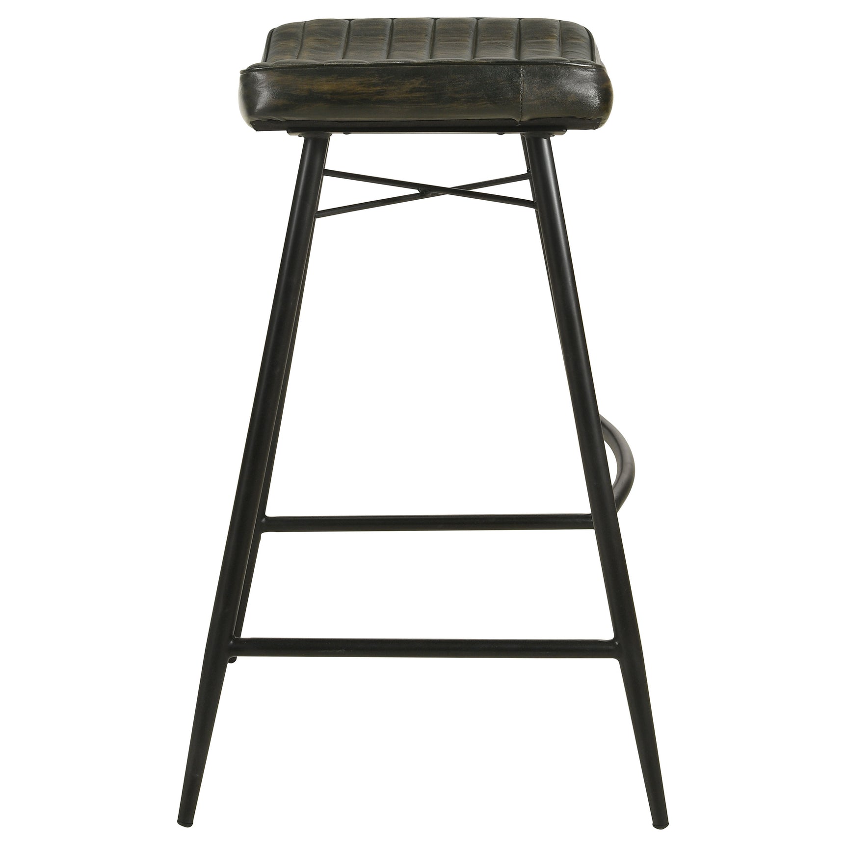 Bayu Leather Upholstered Bar Stool Espresso (Set of 2) - Tampa Furniture Outlet