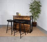 Bayu Leather Upholstered Bar Stool Espresso (Set of 2) - Tampa Furniture Outlet
