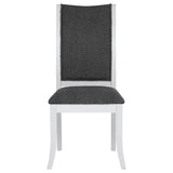 Judd 5-piece 54-inch Round Wood Dining Table Set Pearl White - Tampa Furniture Outlet