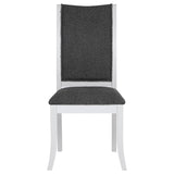 Judd 7-piece 54-inch Round Wood Dining Table Set Pearl White - Tampa Furniture Outlet