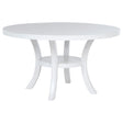Tampa Furniture Outlet - Coaster - Judd 54-inch Round Dining Wood Table with Shelf Pearl White - 109330