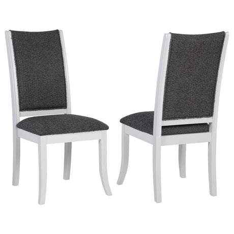 Tampa Furniture Outlet - Coaster - Judd Upholstered Dining Side Chair Pearl White (Set of 2) - 109332