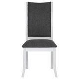 Judd Upholstered Dining Side Chair Pearl White (Set of 2) - Tampa Furniture Outlet