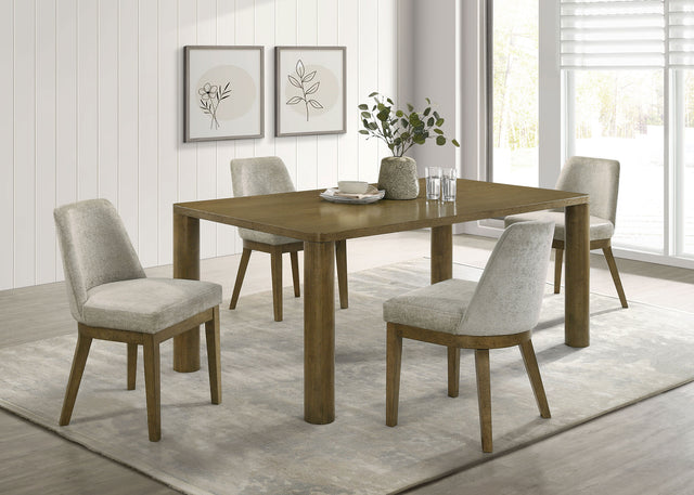 Tampa Furniture Outlet - Coaster - Castlewood 5-piece 71-inch Rectangular Dining Set Brown Oak - 109351-S5