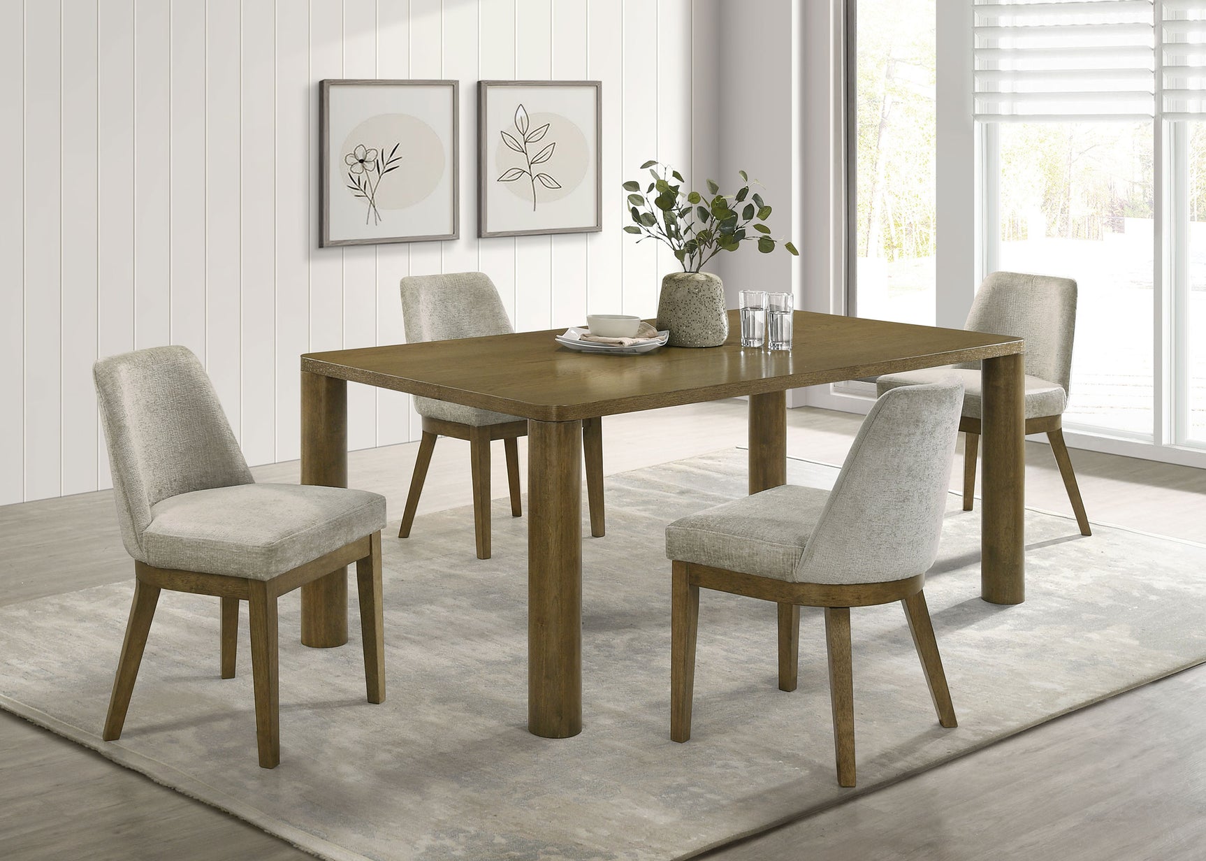 Castlewood 71-inch Rectangular Wood Dining Table Brown Oak - Tampa Furniture Outlet