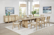Tampa Furniture Outlet - Coaster - Kailani 10-piece Wood Dining Set with Sideboard Beige Oak - 109381-S10