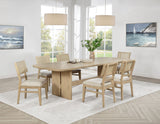 Tampa Furniture Outlet - Coaster - Kailani 7-piece Rectangular Wood Dining Table Set Beige Oak - 109381-S7