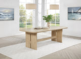 Kailani 110-inch Rectangular Wood Dining Table Beige Oak - Tampa Furniture Outlet