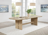 Kailani 110-inch Rectangular Wood Dining Table Beige Oak - Tampa Furniture Outlet