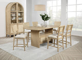 Kailani 4-Door Cane Dining Vitrine Display Cabinet Beige Oak - Tampa Furniture Outlet