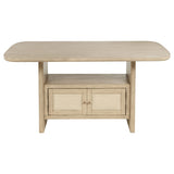 Kailani 7-piece Wood Counter Height Dining Set Beige Oak - Tampa Furniture Outlet