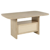 Kailani 8-piece Counter Dining Set with Cabinet Beige Oak - Tampa Furniture Outlet