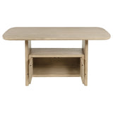 Kailani Cane Counter Height Storage Dining Table Beige Oak - Tampa Furniture Outlet
