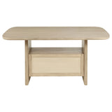Kailani Cane Counter Height Storage Dining Table Beige Oak - Tampa Furniture Outlet