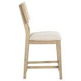 Kailani Rattan Cane Counter Side Chair Beige Oak (Set of 2) - Tampa Furniture Outlet