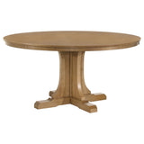 Hartville 7-piece Round Dining Table Set Natural Light Brown