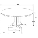 Hartville 7-piece Round Dining Table Set Natural Light Brown