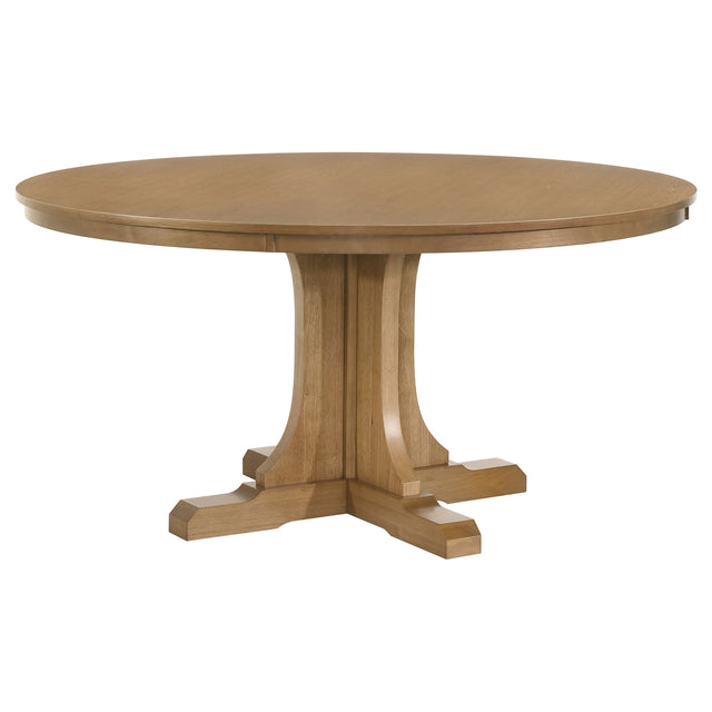Tampa Furniture Outlet - Coaster - Hartville 60-inch Round Dining Table Natural Light Brown - 109460