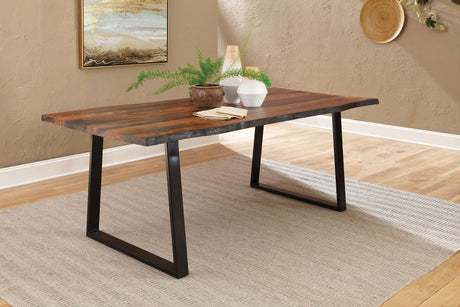 Ditman 80-inch Live Edge Dining Table Grey Sheesham - Tampa Furniture Outlet