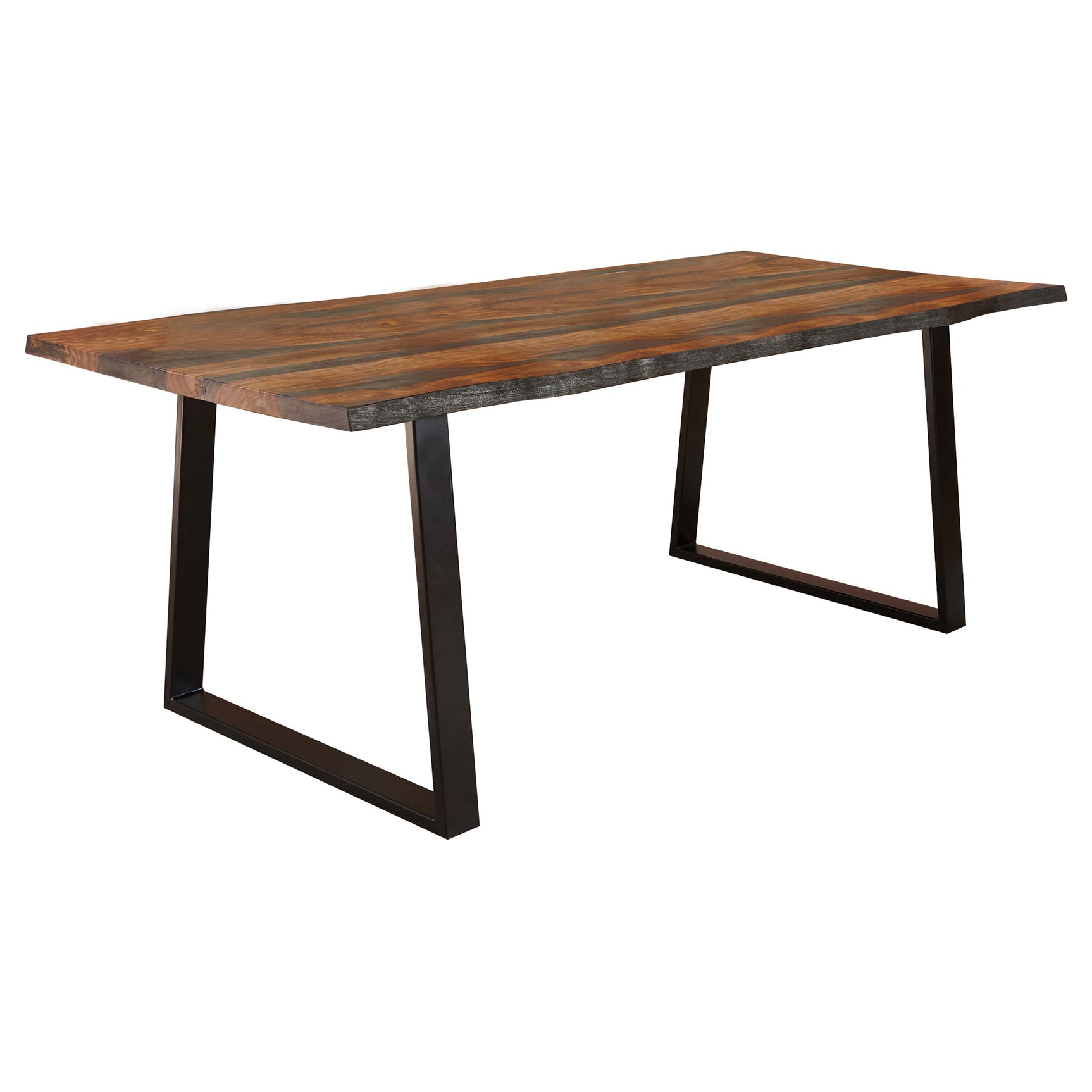 Ditman 80-inch Live Edge Dining Table Grey Sheesham - Tampa Furniture Outlet