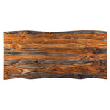 Ditman 80-inch Live Edge Dining Table Grey Sheesham - Tampa Furniture Outlet
