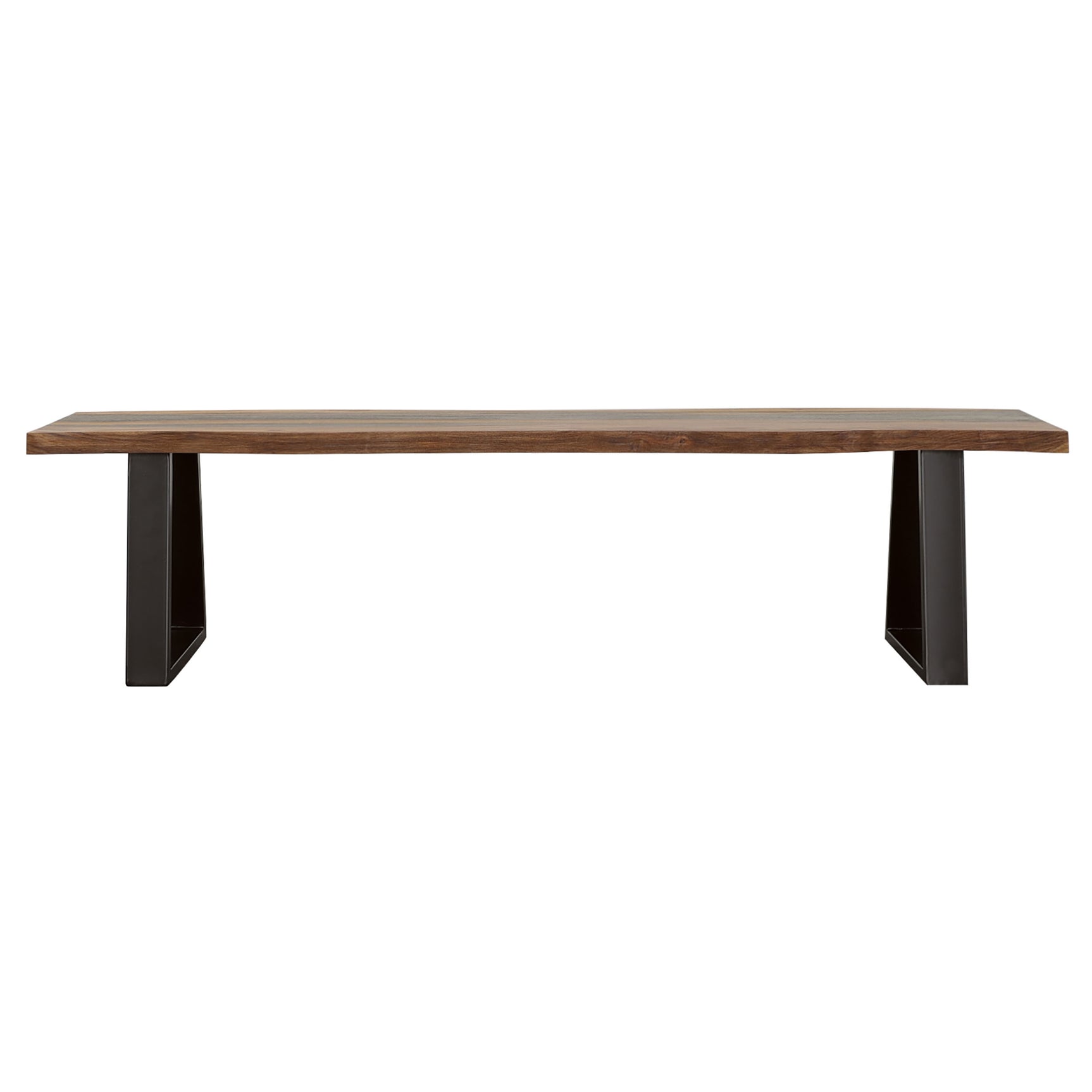 Ditman Live Edge Wood Dining Bench Grey Sheesham - Tampa Furniture Outlet