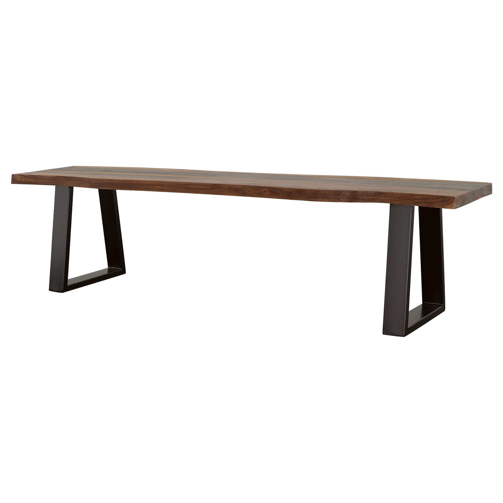 Ditman Live Edge Wood Dining Bench Grey Sheesham - Tampa Furniture Outlet
