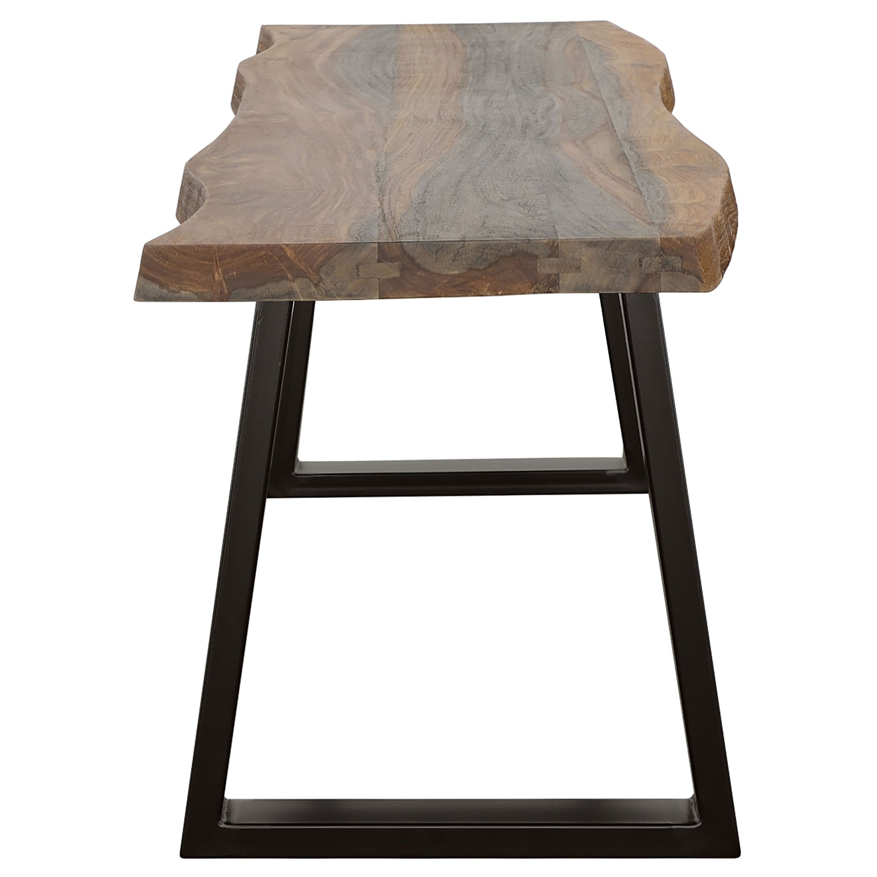 Ditman Live Edge Wood Dining Bench Grey Sheesham - Tampa Furniture Outlet