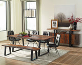 Ditman Live Edge Wood Dining Bench Grey Sheesham - Tampa Furniture Outlet