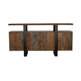 Ditman 4-door Solid Wood Sideboard Buffet Grey Sheesham - Tampa Furniture Outlet