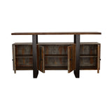 Ditman 4-door Solid Wood Sideboard Buffet Grey Sheesham - Tampa Furniture Outlet