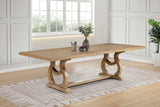 Brockway 104-inch Extension Leaf Dining Table Barley Brown - Tampa Furniture Outlet