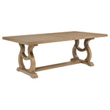 Brockway 104-inch Extension Leaf Dining Table Barley Brown - Tampa Furniture Outlet