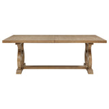 Brockway 104-inch Extension Leaf Dining Table Barley Brown - Tampa Furniture Outlet