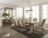Brockway 104-inch Extension Leaf Dining Table Barley Brown - Tampa Furniture Outlet