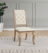 Brockway Upholstered Dining Chair Barley Brown (Set of 2) - Tampa Furniture Outlet