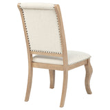 Brockway Upholstered Dining Chair Barley Brown (Set of 2) - Tampa Furniture Outlet