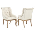 Tampa Furniture Outlet - Coaster - Brockway Upholstered Arm Chair Barley Brown (Set of 2) - 110293
