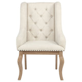 Brockway Upholstered Arm Chair Barley Brown (Set of 2) - Tampa Furniture Outlet