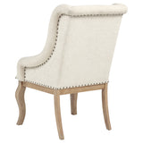 Brockway Upholstered Arm Chair Barley Brown (Set of 2) - Tampa Furniture Outlet