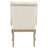 Brockway Upholstered Arm Chair Barley Brown (Set of 2) - Tampa Furniture Outlet