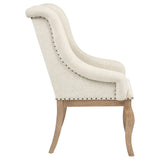 Brockway Upholstered Arm Chair Barley Brown (Set of 2) - Tampa Furniture Outlet