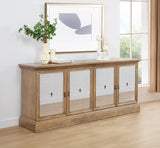 Brockway 4-door Dining Sideboard Buffet Cabinet Barley Brown - Tampa Furniture Outlet