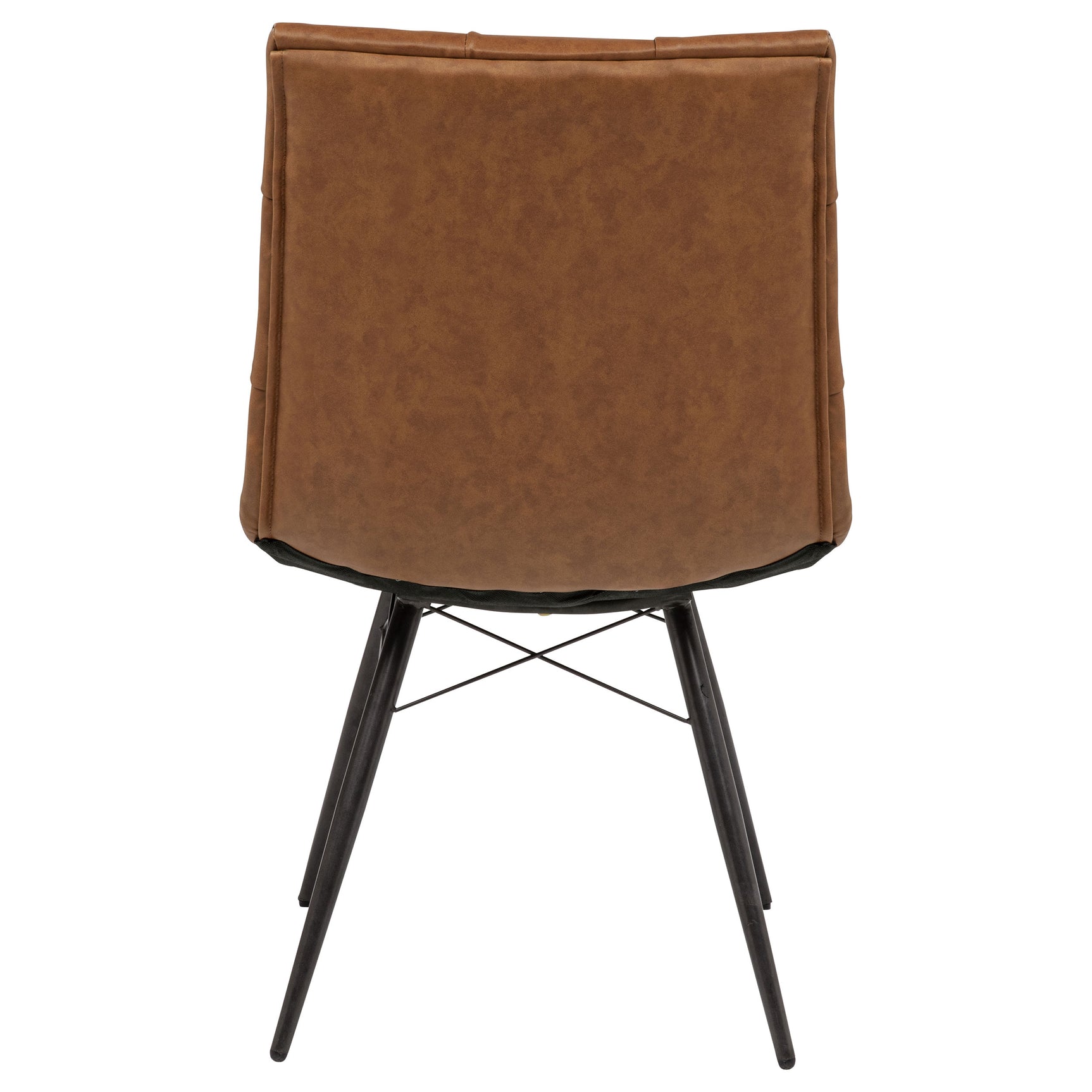 Aiken Faux Leather Upholstered Dining Side Chair Saddle Brown (Set of 4)