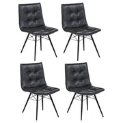 Tampa Furniture Outlet - Coaster - Aiken Faux Leather Upholstered Dining Side Chair Charcoal Grey (Set of 4) - 110302