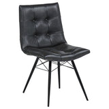 Aiken Faux Leather Upholstered Dining Side Chair Charcoal Grey (Set of 4) - Tampa Furniture Outlet
